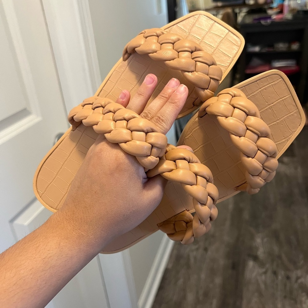 Braided Tan Women's Sandals - Picture 3 of 3